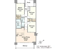 【神奈川県/川崎市多摩区登戸】パークホームズ向ヶ丘遊園ステーションアリーナ 間取り図