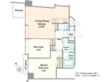【神奈川県/川崎市多摩区登戸新町】ドメス登戸弐番館 間取り図