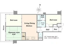 【東京都/多摩市関戸】ハイマート第2聖蹟桜ヶ丘 間取り図