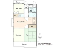 【神奈川県/川崎市中原区上小田中】セザール武蔵中原 間取り図