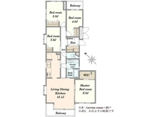 【神奈川県/横浜市旭区白根町】ガーデンテラス白根台 9号棟 間取り図