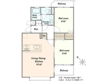 【神奈川県/川崎市麻生区高石】ベルヴィーユ百合ヶ丘 間取り図