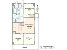 【神奈川県/川崎市高津区下野毛】東建多摩川マンション 間取り図