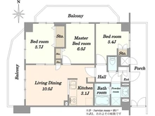 【東京都/足立区足立】マイキャッスル五反野 間取り図