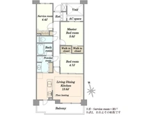 【東京都/世田谷区北烏山】パークアベニュー芦花公園 壱番館 間取り図