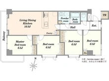【神奈川県/川崎市多摩区登戸】ライオンズマンション登戸第2 間取り図