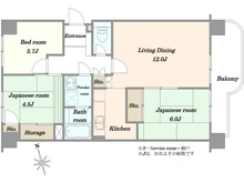 【神奈川県/川崎市麻生区白山】新ゆりグリーンタウンさつき街区 2号棟 間取り図