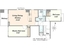 【東京都/多摩市落合】カインドステージ多摩センター 間取り図