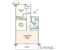 【東京都/調布市下石原】クリオ調布壱番館 間取り図