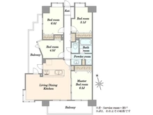 【神奈川県/茅ヶ崎市浜之郷】ダイアパレス茅ヶ崎鶴嶺 間取り図