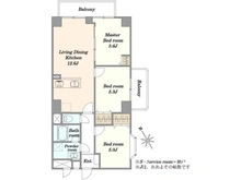 【神奈川県/相模原市中央区鹿沼台】チサンマンション鹿沼公園 間取り図