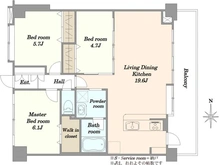【東京都/八王子市大和田町】レクシオ大和田 間取り図
