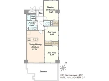 【神奈川県/横浜市鶴見区馬場】シティコープ菊名グレイスコア 間取り図