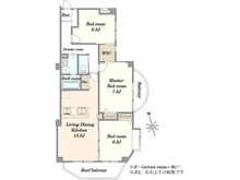 【神奈川県/横浜市保土ケ谷区仏向町】エクセル保土ヶ谷公園 間取り図