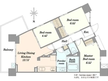 【東京都/多摩市南野】グランスイート多摩センター 間取り図