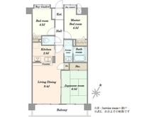 【東京都/多摩市山王下】ベルザ多摩センター 間取り図
