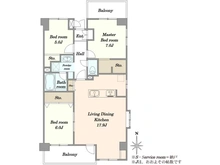 【神奈川県/茅ヶ崎市中海岸】レゾン茅ヶ崎中海岸 間取り図