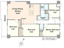 【神奈川県/横浜市神奈川区白幡南町】インペリアル東白楽ガーデンハウス A棟 間取り図