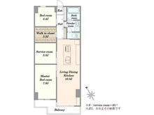 【東京都/多摩市関戸】ザ・スクエア B棟 間取り図