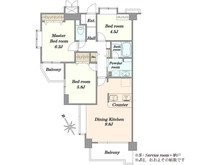 【東京都/八王子市打越町】クリオ北野壱番館 間取り図