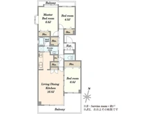 【神奈川県/川崎市幸区小倉】パークシティ新川崎 東三番街 F棟 間取り図
