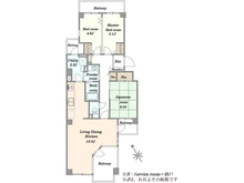 【神奈川県/横浜市金沢区六浦南】エステ・シティ湘南六浦壱番館 間取り図