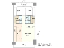 【東京都/八王子市みなみ野】エグザガーデンブリーズ館 間取り図