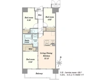 【東京都/板橋区小豆沢】パークハイツ小豆沢 間取り図
