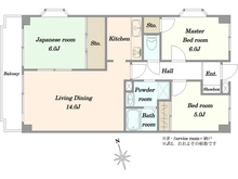 【神奈川県/川崎市宮前区東有馬】タワービレッジ鷺沼 間取り図