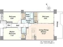 【神奈川県/茅ヶ崎市緑が浜】ライオンズガーデン湘南緑が浜 間取り図