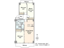 【神奈川県/川崎市宮前区東有馬】鷺沼東ロイヤルマンション 間取り図