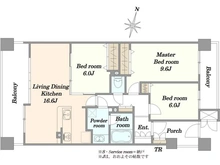 【神奈川県/藤沢市善行坂】クリオ藤沢善行8番館 間取り図
