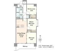 【東京都/板橋区坂下】中銀第二城北パークマンシオン 間取り図