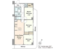【東京都/足立区保木間】ルミネ竹ノ塚第2 間取り図