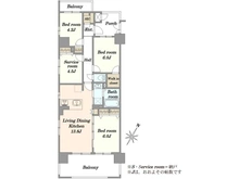 【東京都/足立区鹿浜】マ・トール鹿浜ライフスクエア 間取り図