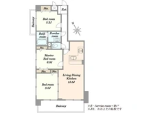 【東京都/八王子市松木】モナークベルステージ京王堀之内 間取り図