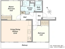 【東京都/多摩市豊ヶ丘】豊ヶ丘団地 2-1-4号棟 間取り図