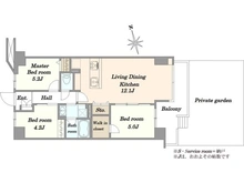 【東京都/北区浮間】ハイラーク新赤羽 間取り図