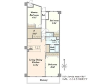 【神奈川県/川崎市麻生区東百合丘】セントヒルズ百合ヶ丘 間取り図