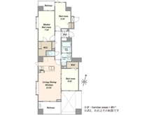 【東京都/東久留米市東本町】モナーク東久留米ロイヤルタワー 参番館 間取り図