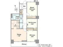 【神奈川県/川崎市幸区南加瀬】サーパス日吉 間取り図