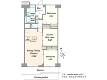 【東京都/府中市是政】コープ野村府中是政 間取り図