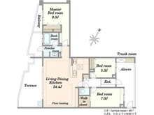 【神奈川県/藤沢市片瀬】プリオール湘南海岸 間取り図