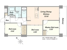 【神奈川県/横浜市港北区大豆戸町】大倉山フラット 間取り図