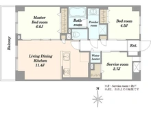 【神奈川県/横浜市磯子区杉田】ダイアパレス杉田第3 間取り図