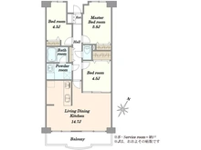 【東京都/多摩市中沢】ヴェルデコート多摩センター 間取り図