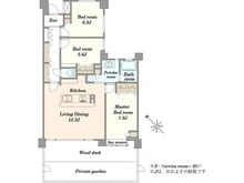 【神奈川県/藤沢市片瀬】片瀬パークハウス湘南江ノ島 間取り図