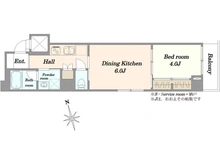 【東京都/新宿区北新宿】グランヴァン東中野III 間取り図