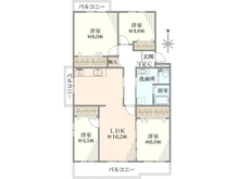【神奈川県/横浜市都筑区大丸】メゾン桜が丘 10-1号棟 間取り図