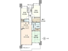 【神奈川県/横浜市港北区樽町】クレストフォルム綱島ガーデンコート 間取り図